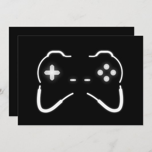 Game Controller Einladung (Vorne/Hinten)