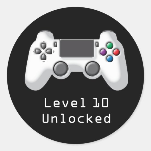 Game Controller Gastgeschenk Sticker (Vorderseite)