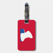 Game Controller Gepäckanhänger mit Ledergurt (Rückseite vertikal)