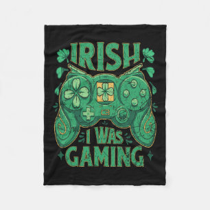 Game Controller Irish Gamer Boys St Patricks Day Fleecedecke