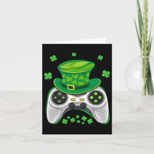 Game Controller Kleeblatt Gamer St Patricks Day Ga Karte