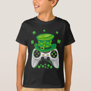 Game Controller Kleeblatt Gamer St Patricks Day Ga T-Shirt