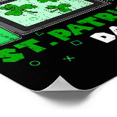 Game Controller Kleeblatt St Patricks Day Gamer Ga Poster (Ecke)