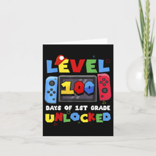 Game Controller Level 100 Days of 1st Grade Entspe Karte