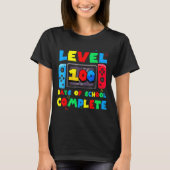 Game Controller Level 100 Days Of School Complete T-Shirt (Vorderseite)