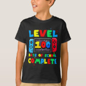 Game Controller Level 100 Days Of School Complete T-Shirt (Vorderseite)