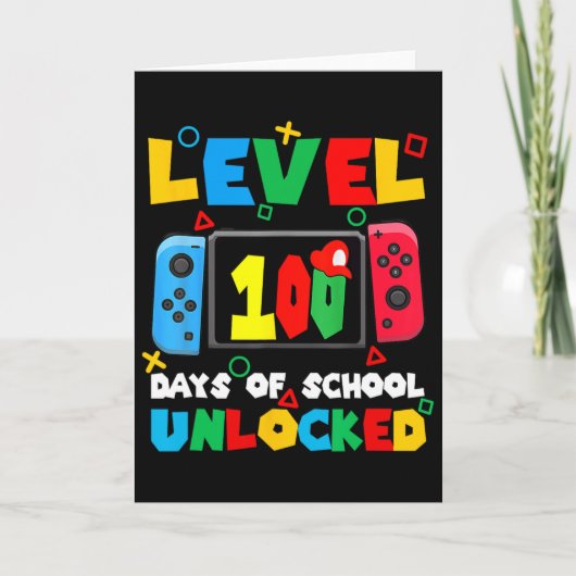 Game Controller Level 100 Tage Schule freigeschalt Karte (Vorderseite)