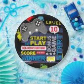 Game Controller Level Up Gamer Geburtstag Pappteller (Party)