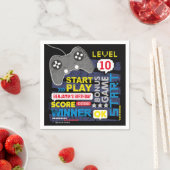 Game Controller Level Up Gamer Geburtstag Serviette (Beispiel)