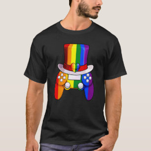 Game Controller Lgbt Q Coole Regenbogenflagge T-Shirt