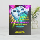 Game Controller realistische Videospiele neugierig Einladung (Stehend Vorderseite)