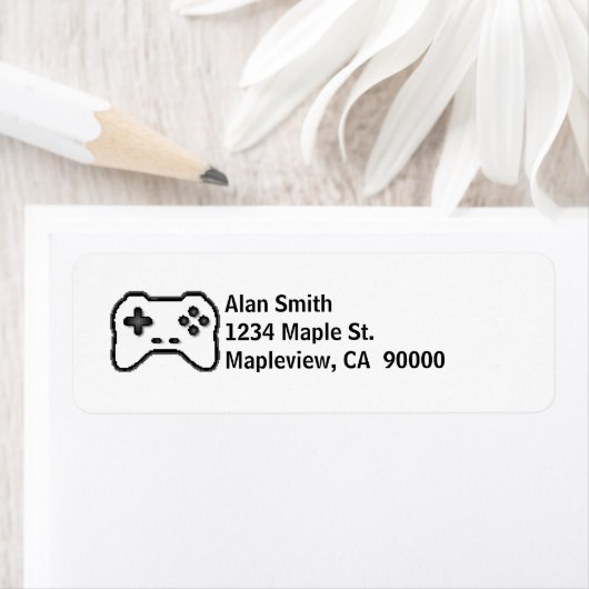 Game Controller Schwarz-weiß 8-Bit Video Game Styl (Insitu)