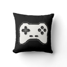 Game Controller Schwarz-weiß 8-Bit Video Game Styl