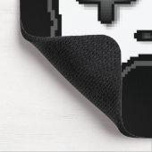 Game Controller Schwarz-weiß 8-Bit Video Game Styl Mousepad (Ecke)