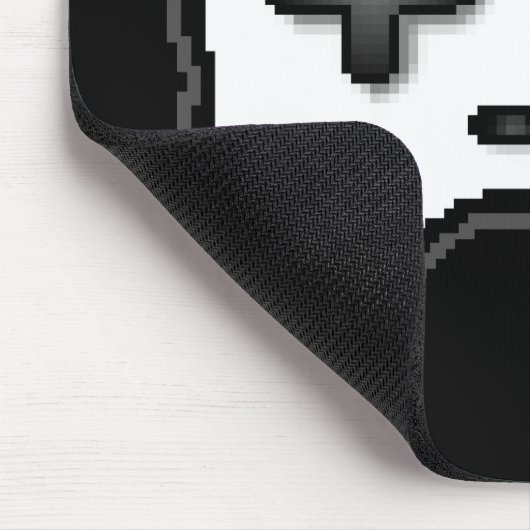Game Controller Schwarz-weiß 8-Bit Video Game Styl Mousepad (Ecke)