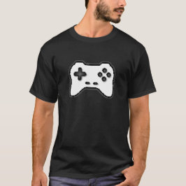 Game Controller Schwarz-weiß 8-Bit Video Game Styl T-Shirt