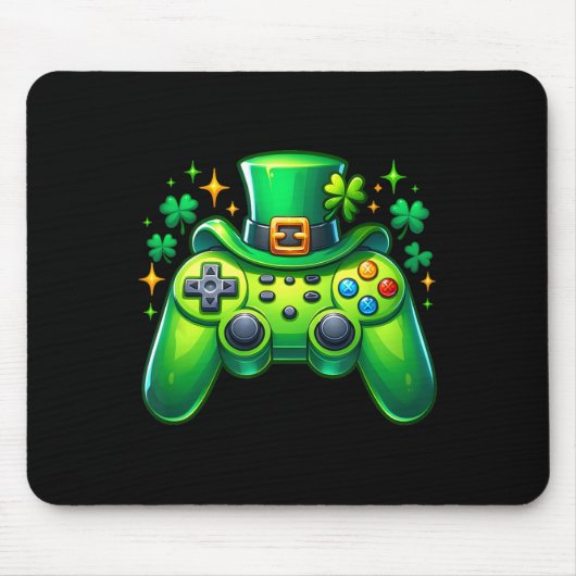 Game Controller St Patricks Day Gamer Irish Boys M Mousepad (Vorne)