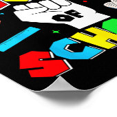Game-Controller-Stufe 100 Tage Schulfreigabe Poster (Ecke)