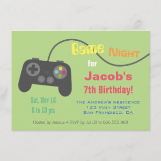 Game Controller Video Game Night Partys Einladung