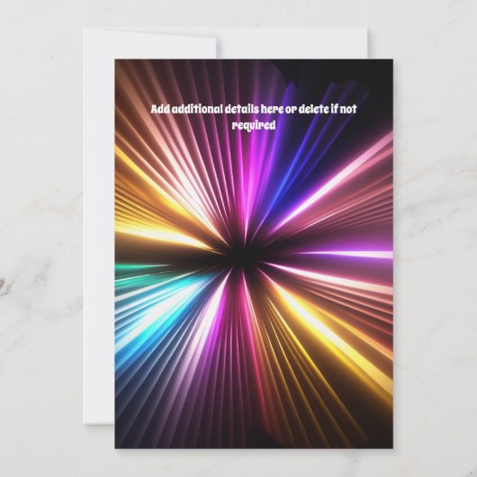 Game-Controller-Video-Sternexplosion-Mädchen Einladung (Rückseite)