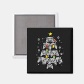 Game Controller Weihnachtsbaum Xmas Boy Men Jugend Magnet (Vorderseite/Rückseite)