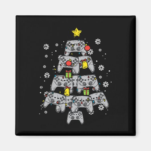 Game Controller Weihnachtsbaum Xmas Boy Men Jugend Magnet (Vorne)