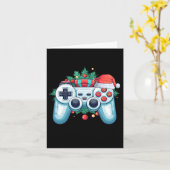 Game Controller Weihnachtsmannmütze Weihnachts Gam Karte (Gelbe Blume)