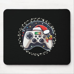 Game Controller Weihnachtsmannmütze Weihnachts Gam Mousepad