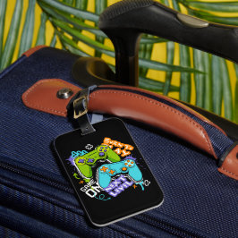 Game controllers Graffiti  Gaming Born To Play  Gepäckanhänger