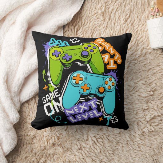 Game controllers Graffiti Gaming Born To Play Kissen (Decke)