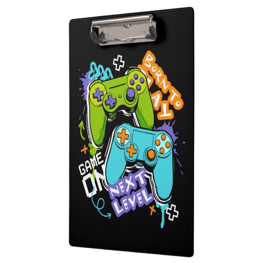 Game controllers Graffiti  Gaming Born To Play  Klemmbrett (Links)