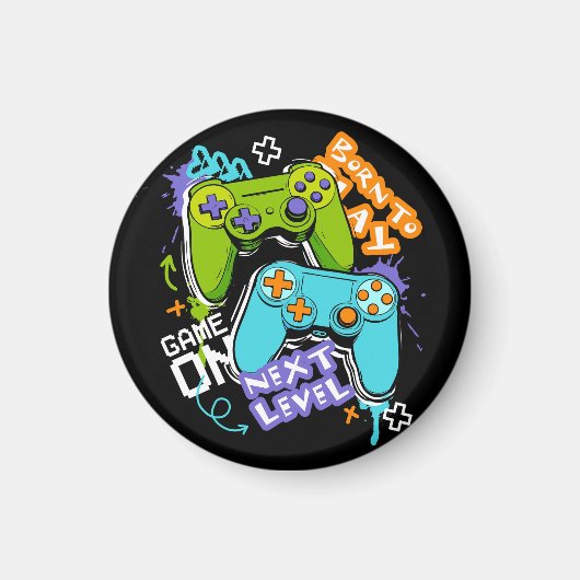 Game controllers Graffiti  Gaming Born To Play  Magnet (Vorne)