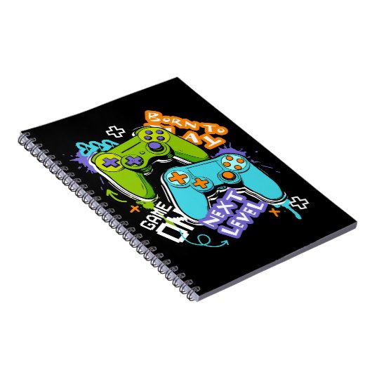 Game controllers Graffiti  Gaming Born To Play  Notizblock (Rechte Seite)