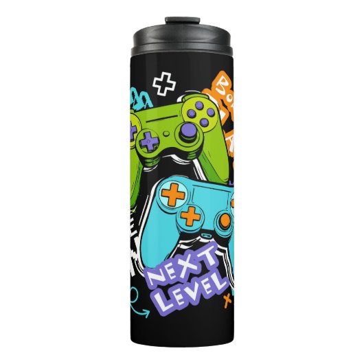 Game controllers Graffiti  Gaming Born To Play  Thermosbecher (Vorderseite)