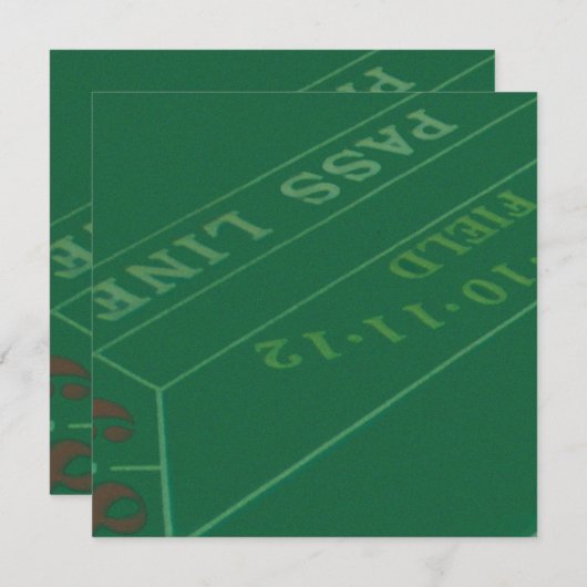 Game Craps Table Image Einladung (Vorne/Hinten)