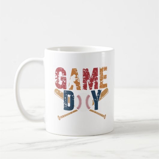 Game Day Baseball Graphic Kaffeetasse (Links)
