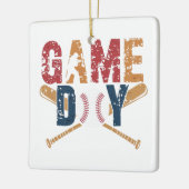 Game Day Baseball Graphic Keramikornament (Links)
