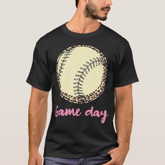 Game Day Baseball Leopard T-Shirt (Vorderseite)