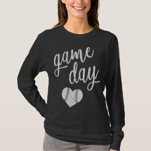 Game Day Baseball Softball Mama Herzgeschenk T-Shirt