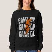 Game Day Basketball Leopard Lightning Sweatshirt (Vorderseite)