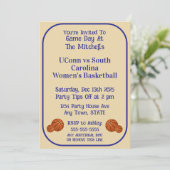 Game Day Basketball-Party Einladung (Stehend Vorderseite)