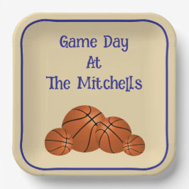 Game Day Basketball-Party  Pappteller
