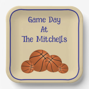 Game Day Basketball-Party  Pappteller