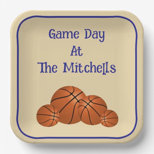 Game Day Basketball-Party Pappteller (Vorderseite)