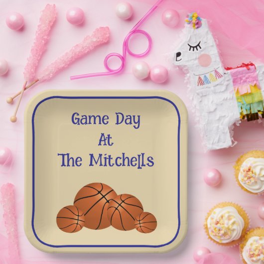 Game Day Basketball Watch Party Pappteller (Party)