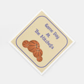 Game Day Basketball Watch Party Serviette (Ecke)