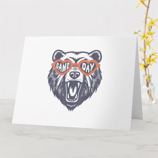 Game Day Bear Karte (Gelbe Blume)