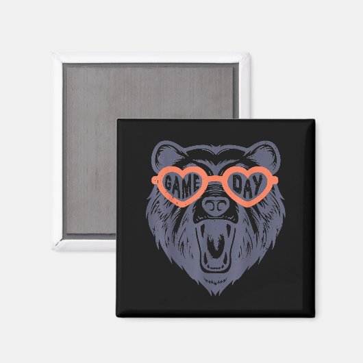Game Day Bear  Magnet (Vorderseite/Rückseite)
