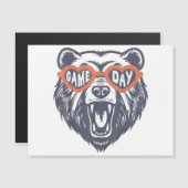 Game Day Bear Magnetkarte (Vorne/Hinten)
