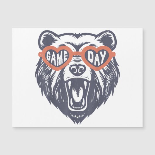Game Day Bear Magnetkarte (Vorderseite)